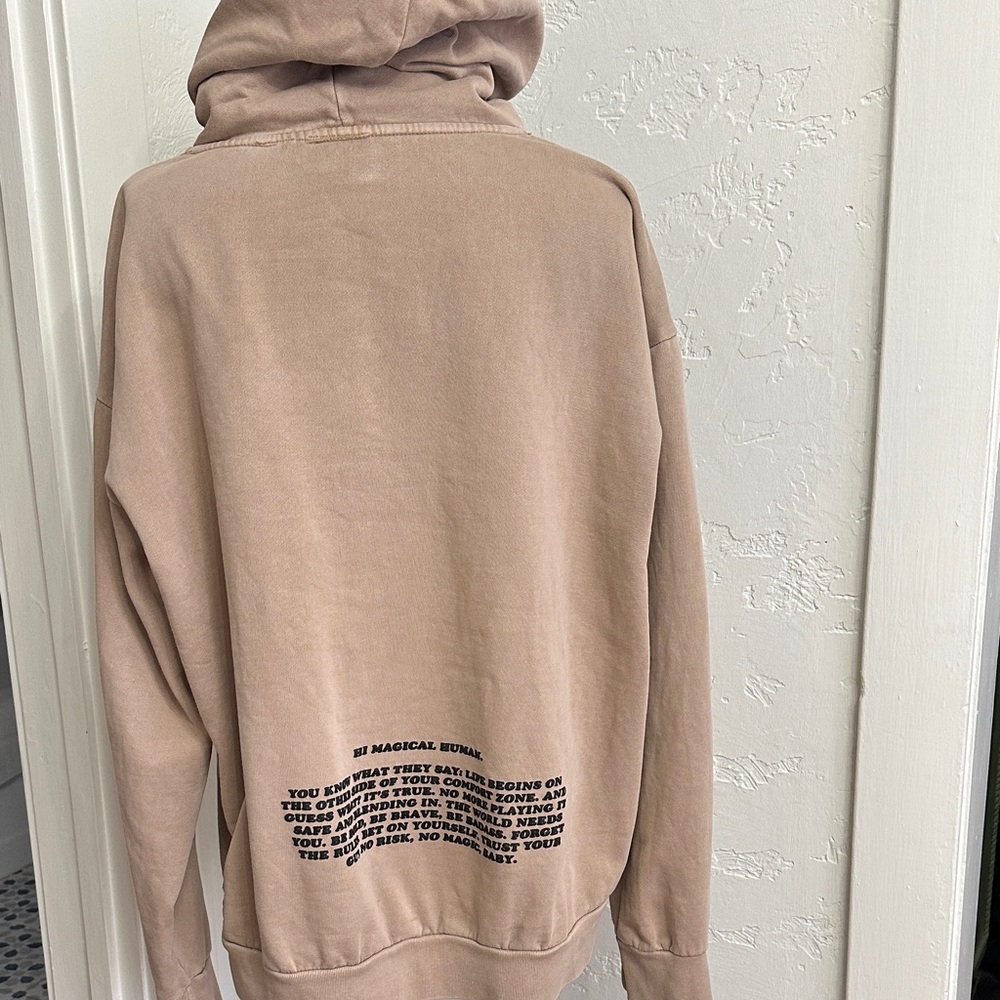 Dressed in LALA Tan 'No Risk, No Magic' Hoodie - Picture 2 of 4